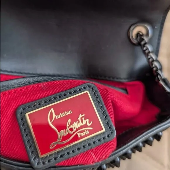 Christian Louboutin Sweet Charity Black Studded Crossbody Bag - Picture 11 of 16